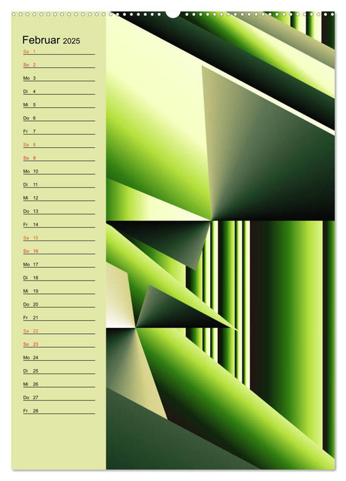 Grafische Farbenfreude Planer (CALVENDO Premium Wandkalender 2025)