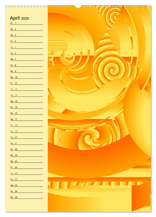 Grafische Farbenfreude Planer (CALVENDO Premium Wandkalender 2025)