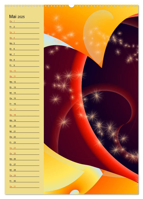 Grafische Farbenfreude Planer (CALVENDO Premium Wandkalender 2025)