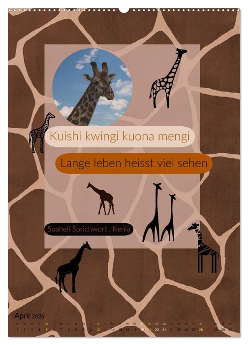 Kenia..mit einem Hauch Poesie - Weisheiten und Zitate (CALVENDO Premium Wandkalender 2025)