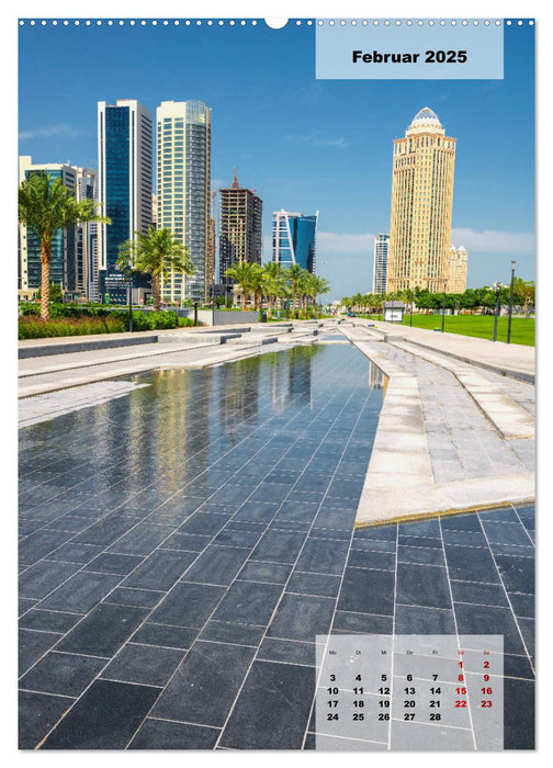 Doha Leuchtende Hauptstadt von Katar (CALVENDO Premium Wandkalender 2025)