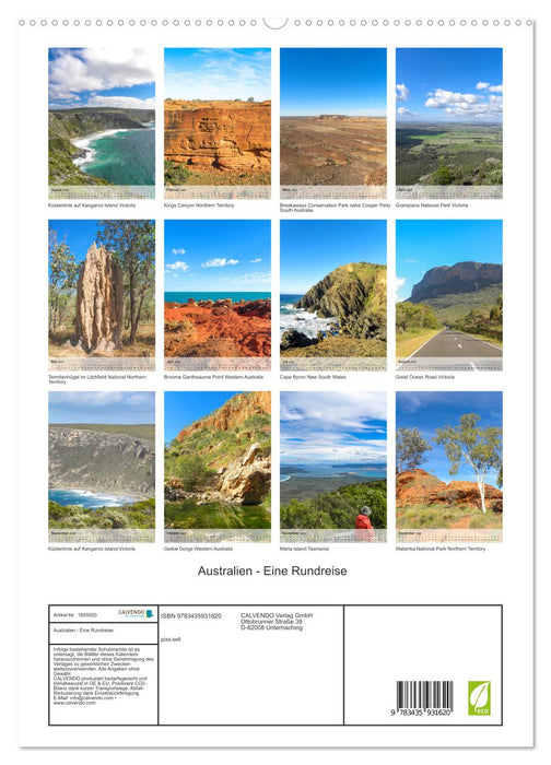 Australien - Eine Rundreise (CALVENDO Premium Wandkalender 2025)