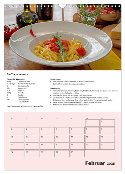 Der tolle Rezeptkalender (CALVENDO Wandkalender 2025)