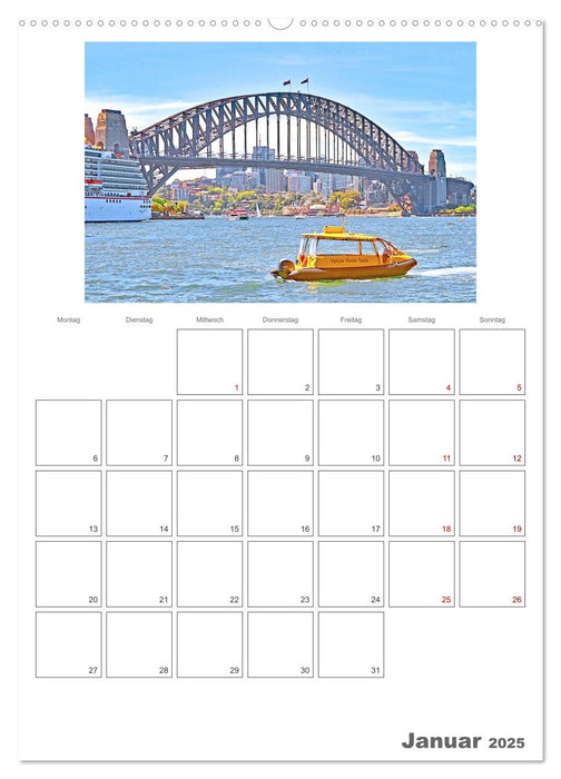 Unterwegs in Sydney - Reiseplaner (CALVENDO Wandkalender 2025)