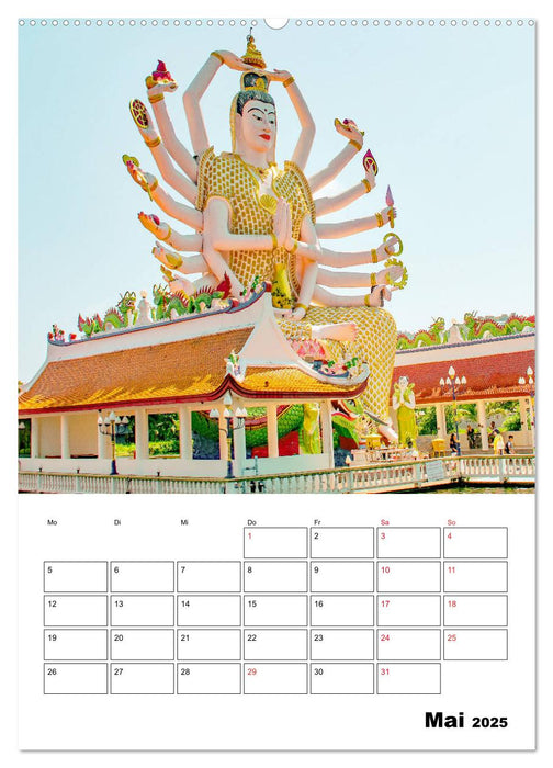 Koh Samui - Buddhistische Tempel (CALVENDO Premium Wandkalender 2025)