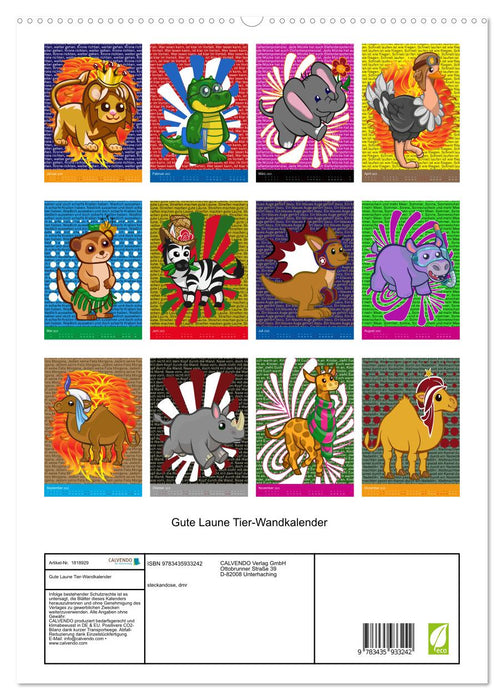 Gute Laune Tier-Wandkalender (CALVENDO Wandkalender 2025)