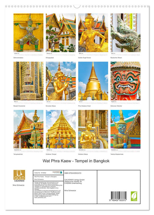 Wat Phra Kaew - Tempel in Bangkok (CALVENDO Premium Wandkalender 2025)