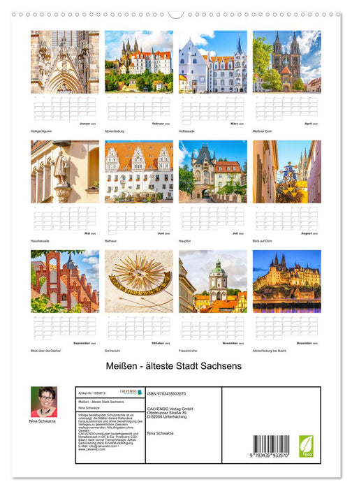 Meißen - älteste Stadt Sachsens (CALVENDO Wandkalender 2025)