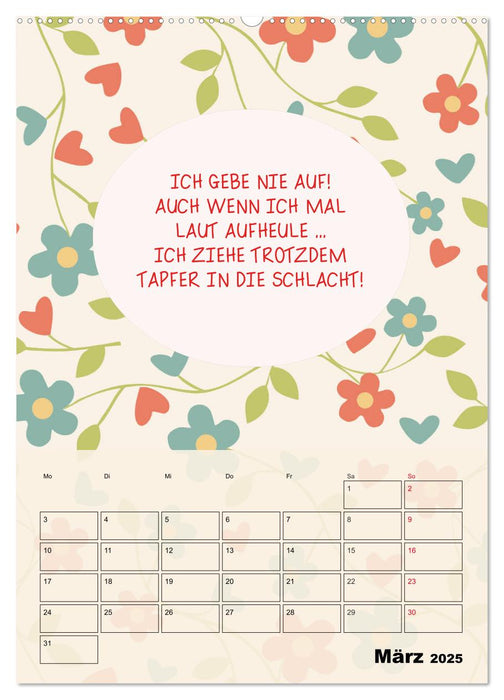 Königin über alles! Typokalender für starke Frauen (CALVENDO Premium Wandkalender 2025)