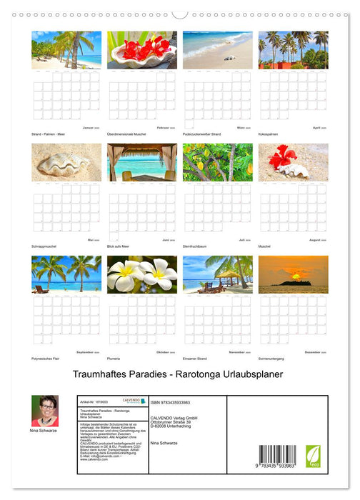 Traumhaftes Paradies - Rarotonga Urlaubsplaner (CALVENDO Wandkalender 2025)