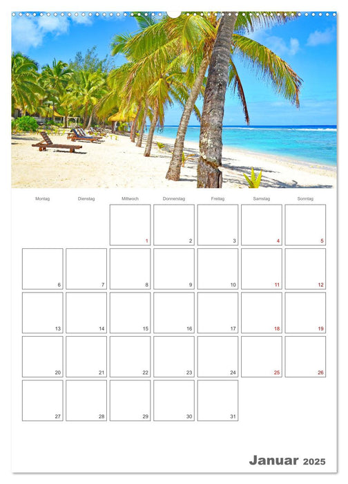 Traumhaftes Paradies - Rarotonga Urlaubsplaner (CALVENDO Wandkalender 2025)