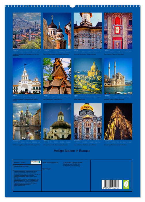 Heilige Bauten in Europa (CALVENDO Wandkalender 2025)