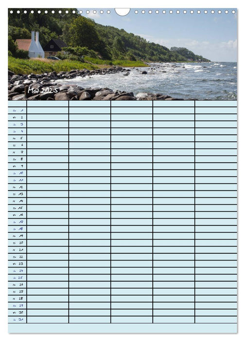 Familienplaner - Sommer auf Bornholm (CALVENDO Wandkalender 2025)