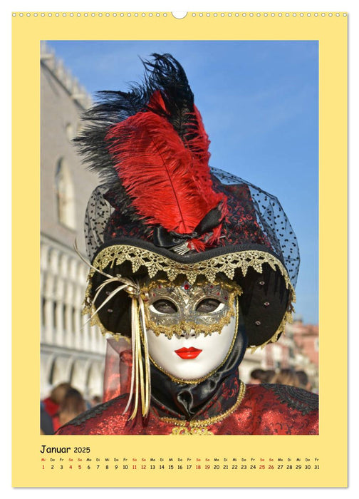 Karneval Maskenzeit in Venedig (CALVENDO Premium Wandkalender 2025)