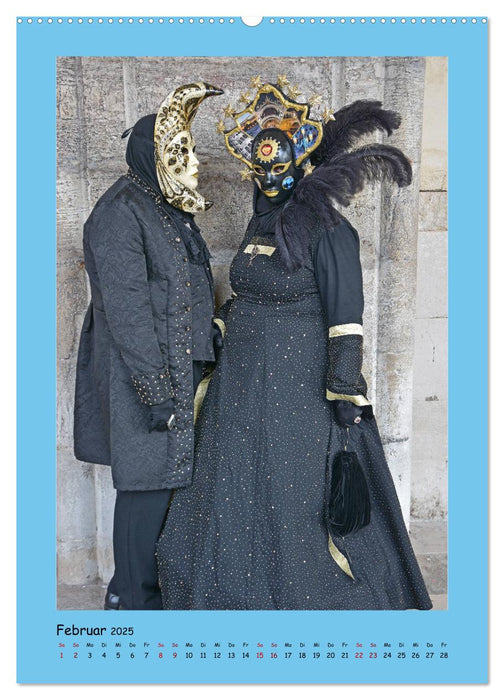 Karneval Maskenzeit in Venedig (CALVENDO Premium Wandkalender 2025)