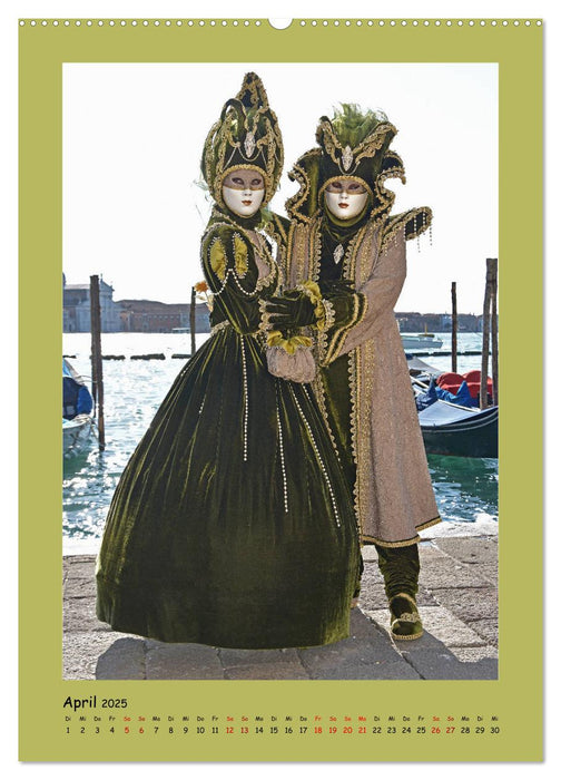 Karneval Maskenzeit in Venedig (CALVENDO Premium Wandkalender 2025)