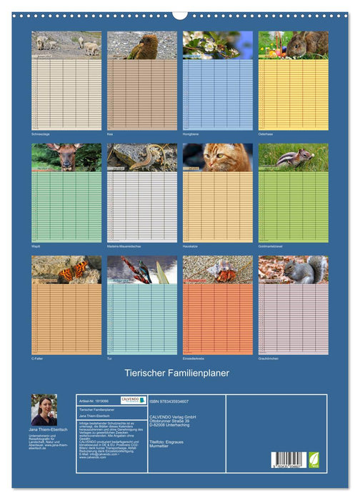 Tierischer Familienplaner (CALVENDO Wandkalender 2025)