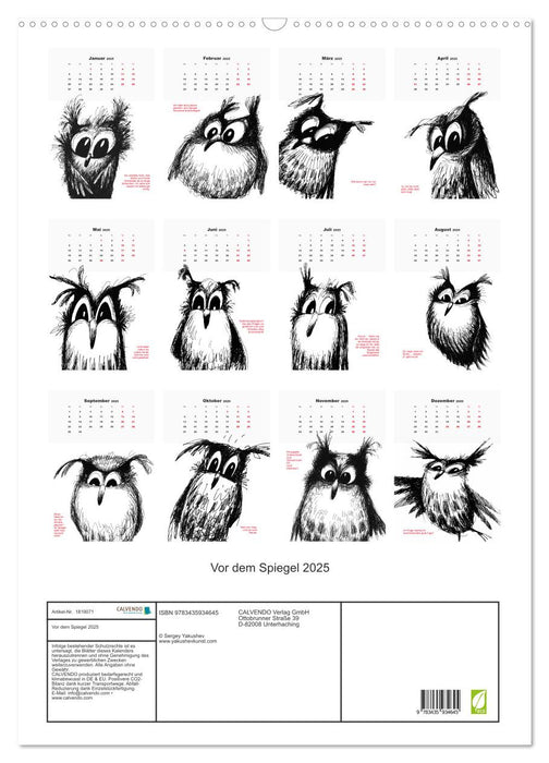 Vor dem Spiegel 2025 (CALVENDO Wandkalender 2025)