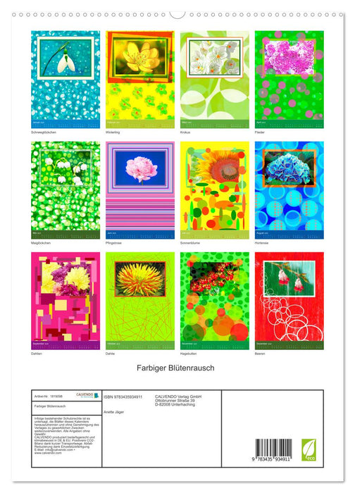 Farbiger Blütenrausch (CALVENDO Premium Wandkalender 2025)