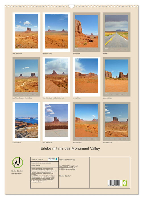 Erlebe mit mir das Monument Valley (CALVENDO Wandkalender 2025)