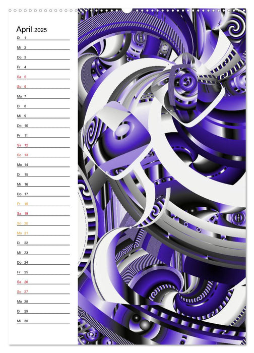 Geometrische Raumeindrücke Planer (CALVENDO Wandkalender 2025)