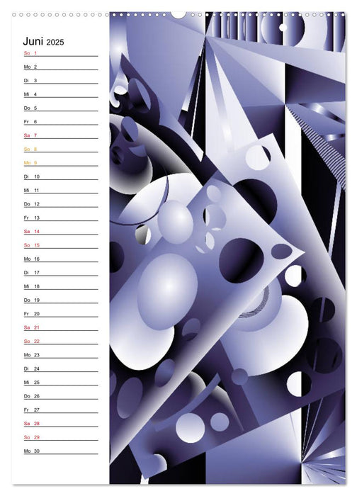 Geometrische Raumeindrücke Planer (CALVENDO Wandkalender 2025)