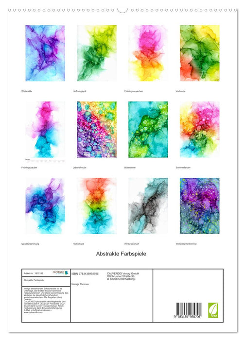 Abstrakte Farbspiele (CALVENDO Premium Wandkalender 2025)