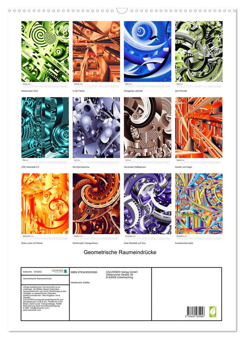 Geometrische Raumeindrücke (CALVENDO Wandkalender 2025)