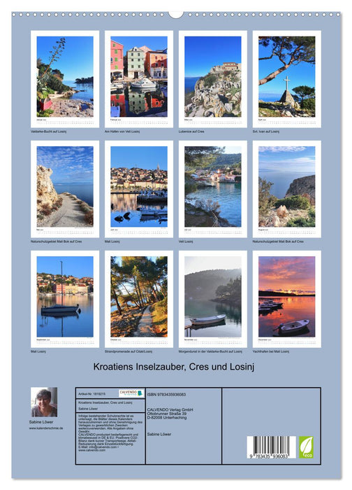 Kroatiens Inselzauber, Cres und Losinj (CALVENDO Premium Wandkalender 2025)