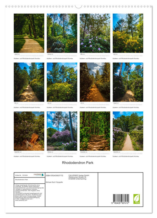 Rhododendron Park (CALVENDO Premium Wandkalender 2025)