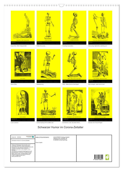 Schwarzer Humor im Corona-Zeitalter (CALVENDO Wandkalender 2025)