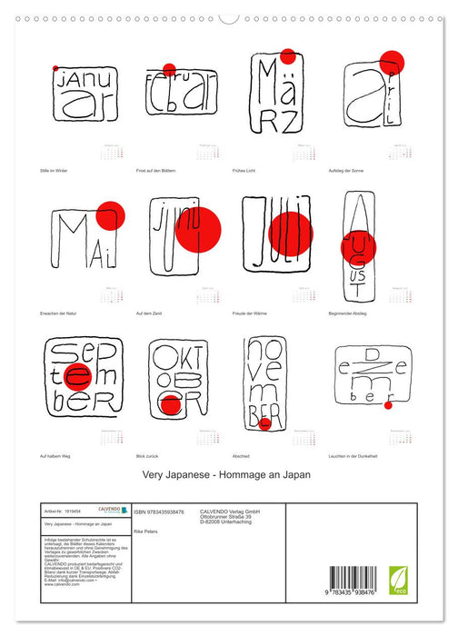 Very Japanese - Hommage an Japan (CALVENDO Wandkalender 2025)