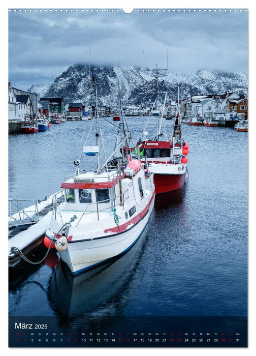 Lofoten: Fischerdörfer, Fjorde & Polarlichter (CALVENDO Premium Wandkalender 2025)