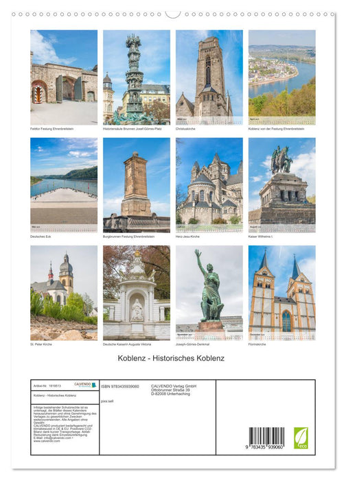 Koblenz - Historisches Koblenz (CALVENDO Premium Wandkalender 2025)