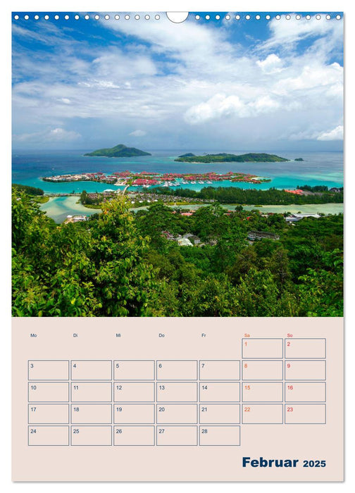 Mahe - Inselparadies der Seychellen (CALVENDO Wandkalender 2025)