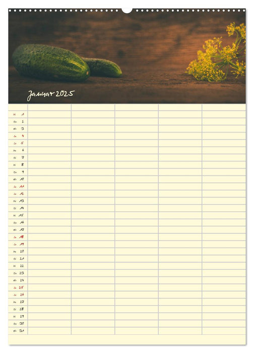 Gemüse aus dem Bauerngarten (CALVENDO Premium Wandkalender 2025)