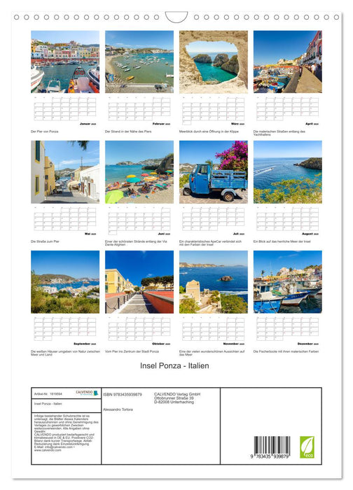 Insel Ponza - Italien (CALVENDO Wandkalender 2025)