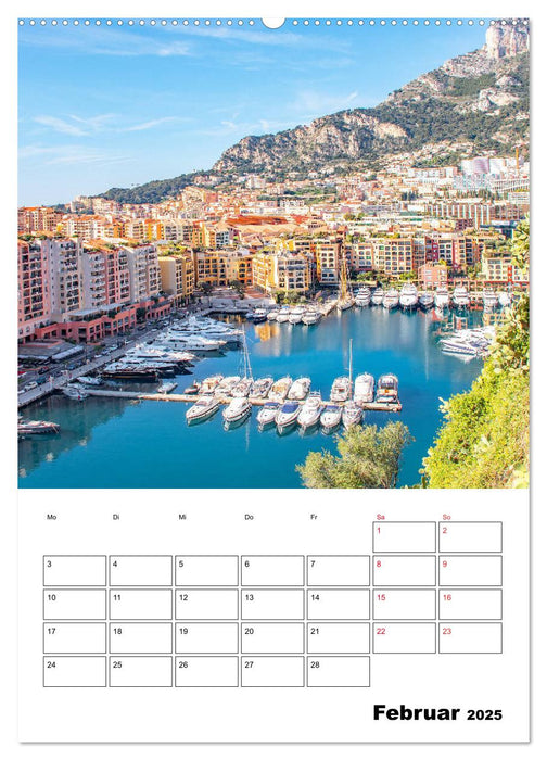 Monaco - Fürstentum an der Côte d'Azur (CALVENDO Wandkalender 2025)