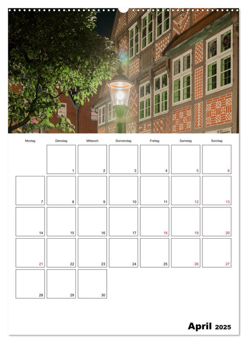 Buxtehude bei Nacht (CALVENDO Wandkalender 2025)