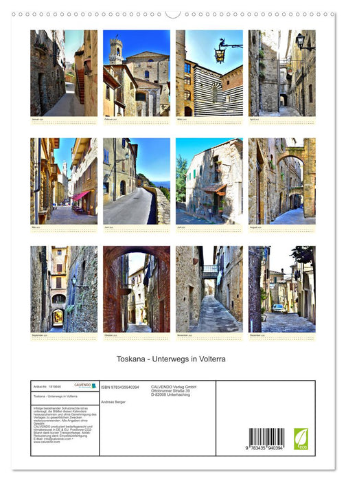 Toskana - Unterwegs in Volterra (CALVENDO Premium Wandkalender 2025)