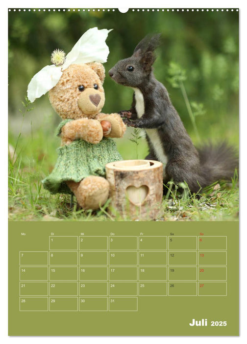 Eichhörnchen - Abenteuer mit Freund Teddy (CALVENDO Premium Wandkalender 2025)