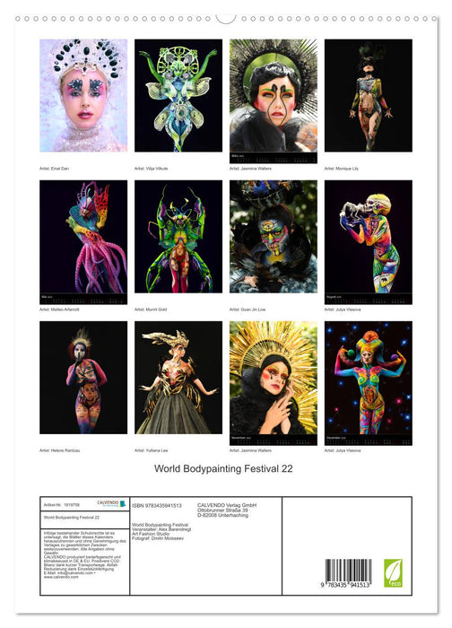 World Bodypainting Festival 22 (CALVENDO Premium Wandkalender 2025)