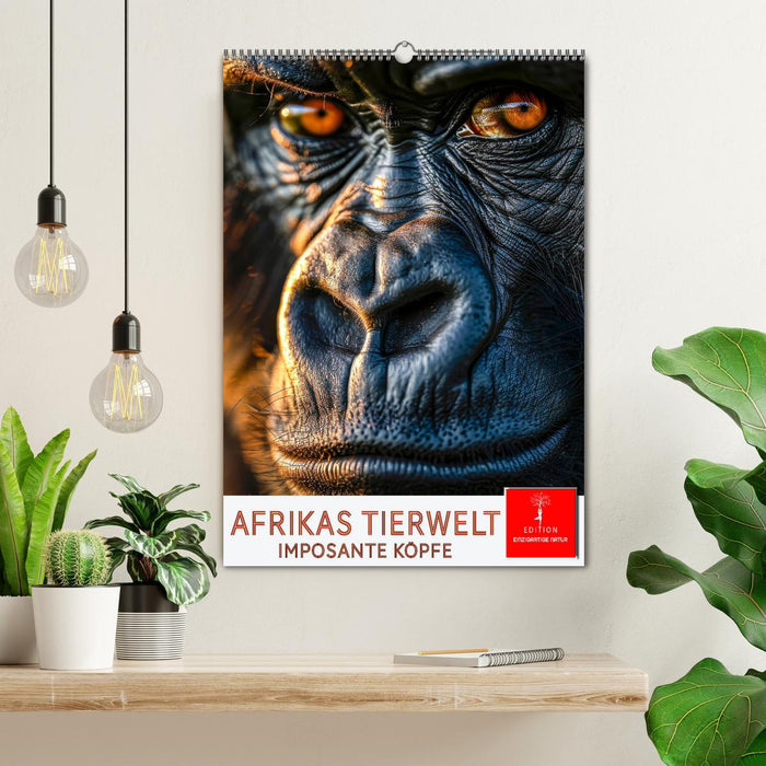 Afrikas Tierwelt - imposante Köpfe (CALVENDO Wandkalender 2025)