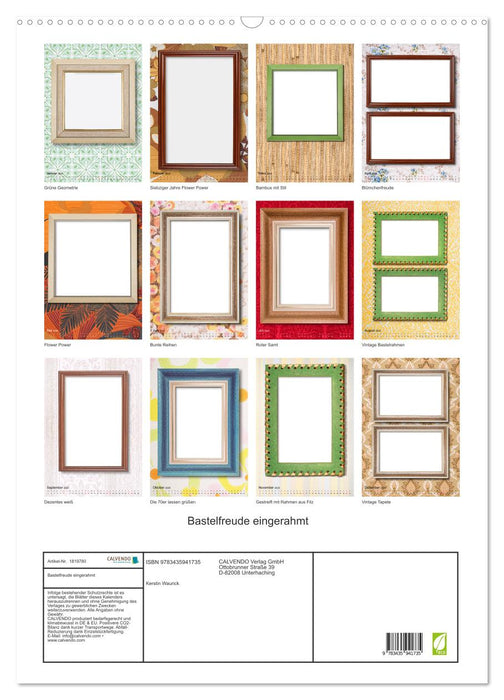 Bastelfreude eingerahmt (CALVENDO Wandkalender 2025)