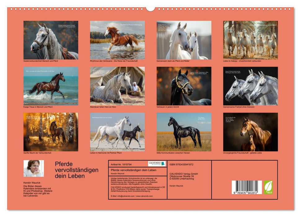 Pferde vervollständigen dein Leben (CALVENDO Premium Wandkalender 2025)
