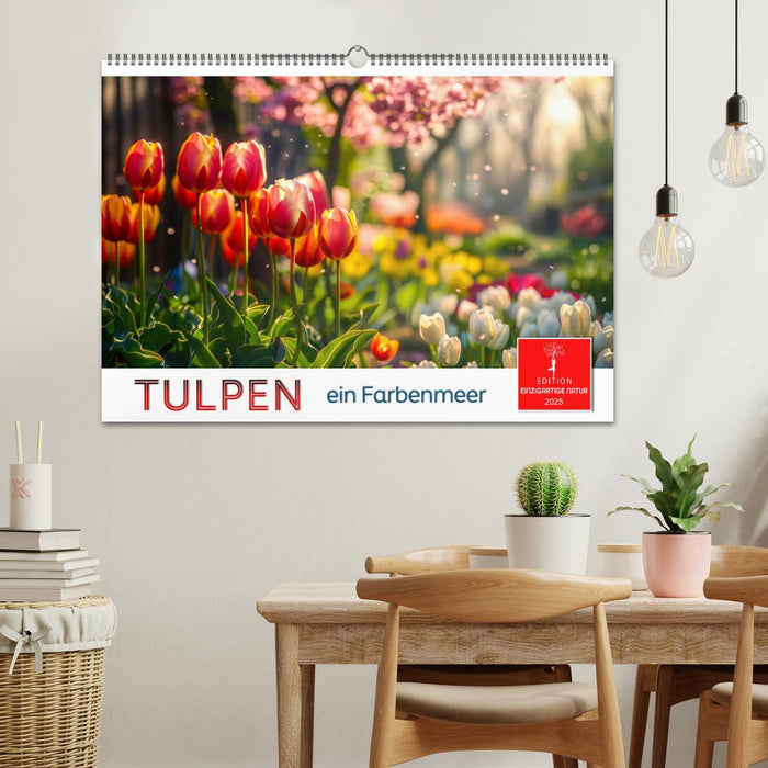 Tulpen - ein Farbenmeer (CALVENDO Wandkalender 2025)