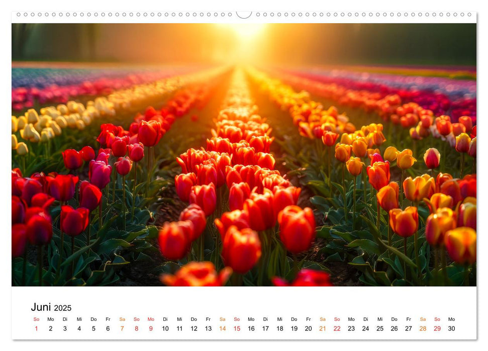 Tulpen - ein Farbenmeer (CALVENDO Wandkalender 2025)