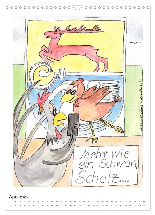 Das mecklenburger Landhuhn (CALVENDO Wandkalender 2025)