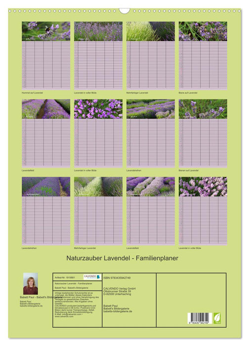 Naturzauber Lavendel - Familienplaner (CALVENDO Wandkalender 2025)