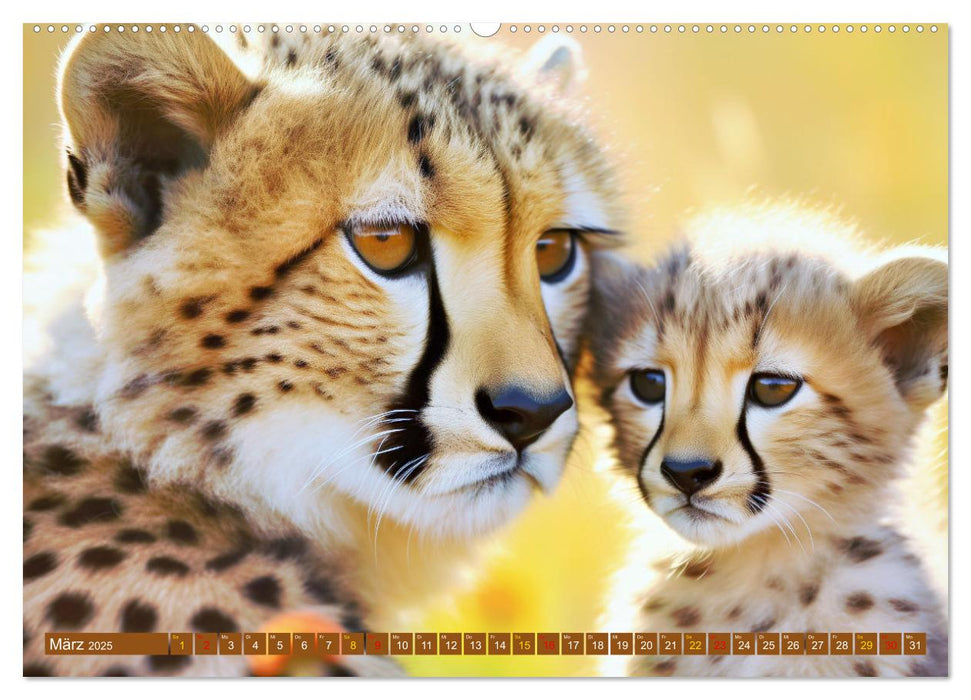 Tierkinder Afrikas - Entdecke ihre zauberhafte Welt (CALVENDO Wandkalender 2025)